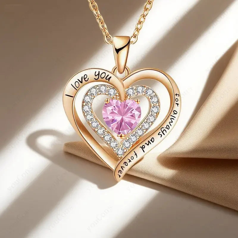 Eternal Rose Gift Box with Heart-Shaped Necklace